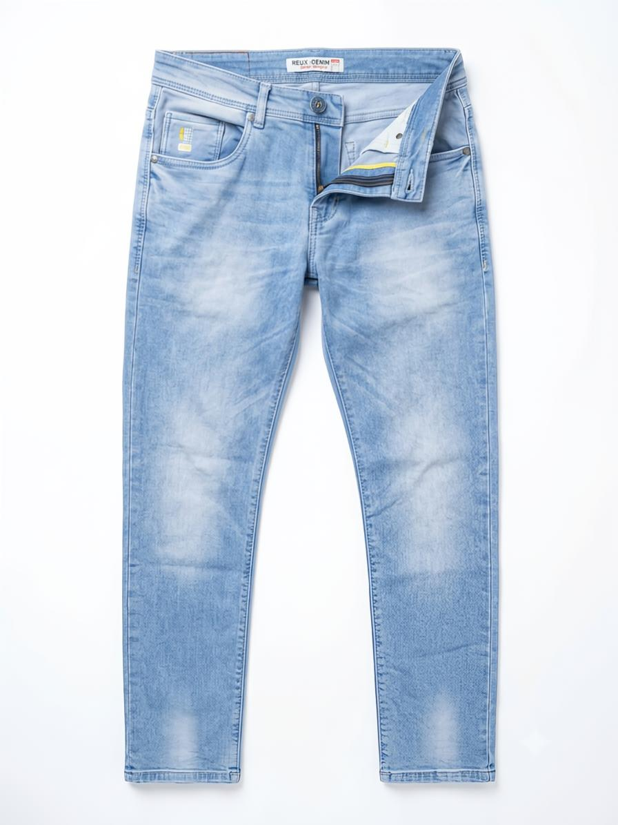 Rivvets Light Blue Washed Denim Jeans image 1