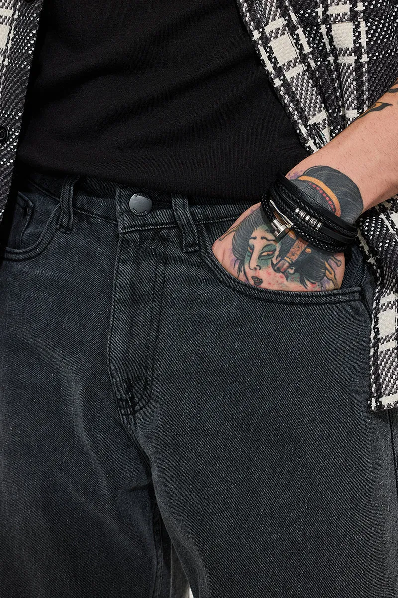 Snitch Charcoal Grey Baggy Fits Jeans image 8